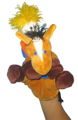 le Cheval et son cavalier - marionnette à 5 doigts - Enfant
