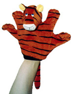 marionnette tigre, marionnette main tigre