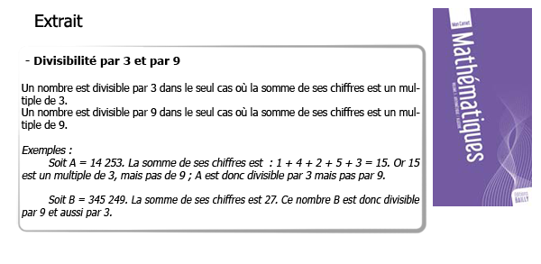 arithmtique et algbre, carnet de mathematique, Bailly