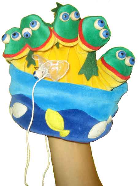 les bébés grenouilles - marionnette-main - Adulte